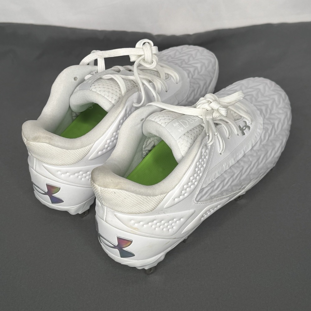 Under Armour Men 7 Women 8.5 Baseball/soft Cleats Shoes White UA Yard MT TPU 3.0 - Picture 4 of 13